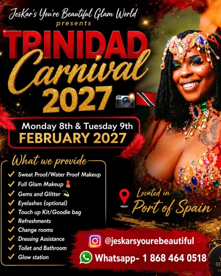 Trinidad Carnival Makeup Services- JesKar's You're Beautiful Carnival Glam World