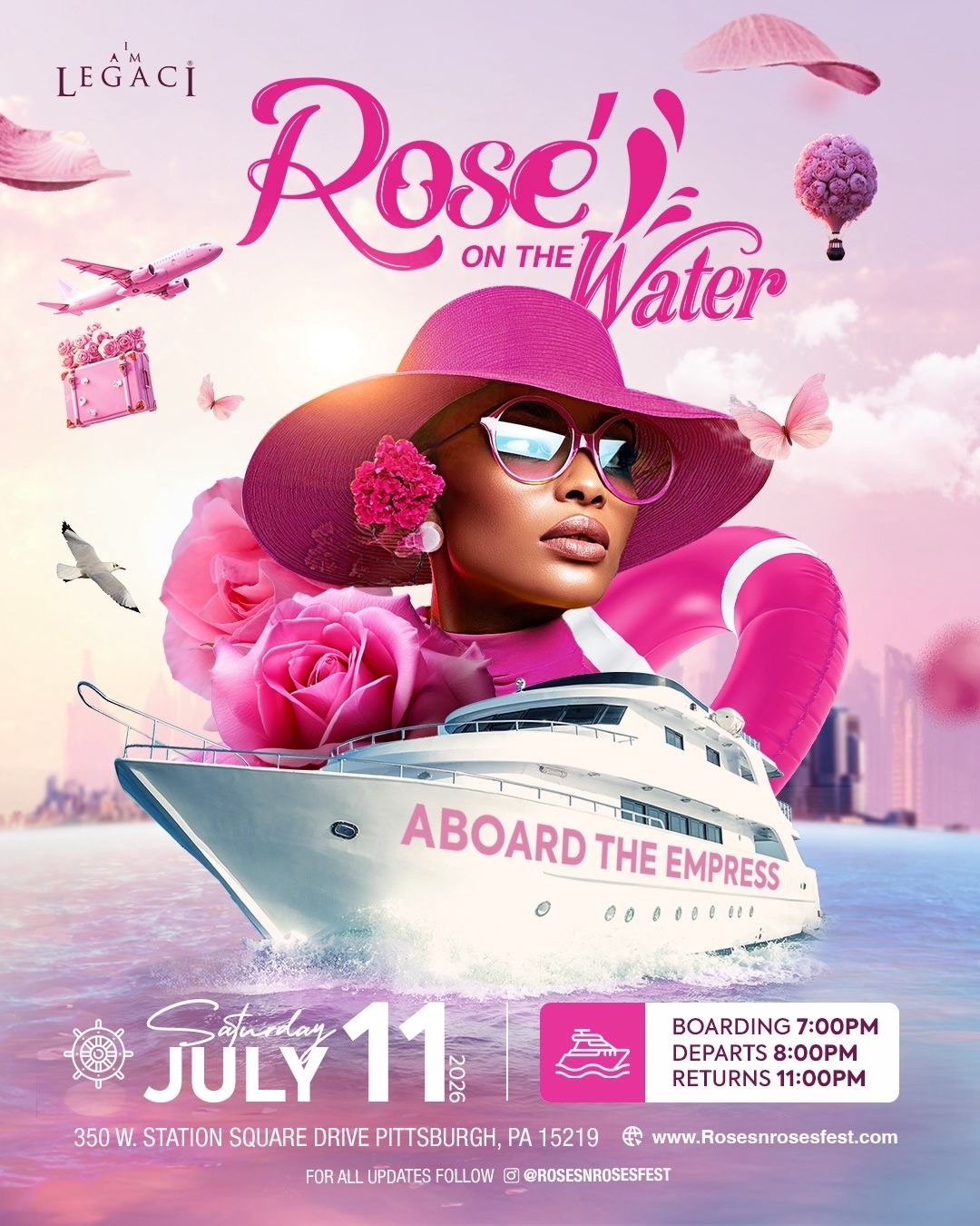 Rosé on the Water - Pittsburgh's Pink & White Summer Boat Party