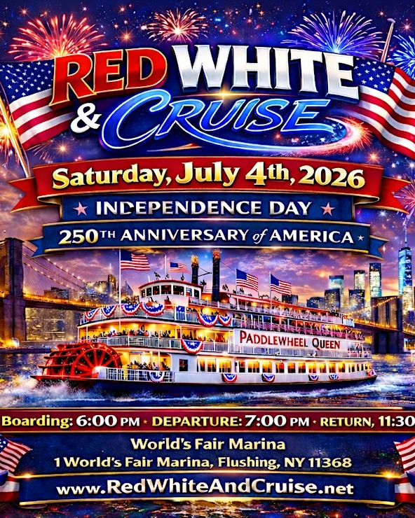 NYC 4th of July Fireworks Boat Ride 2026 | Red White & Cruise | America 250