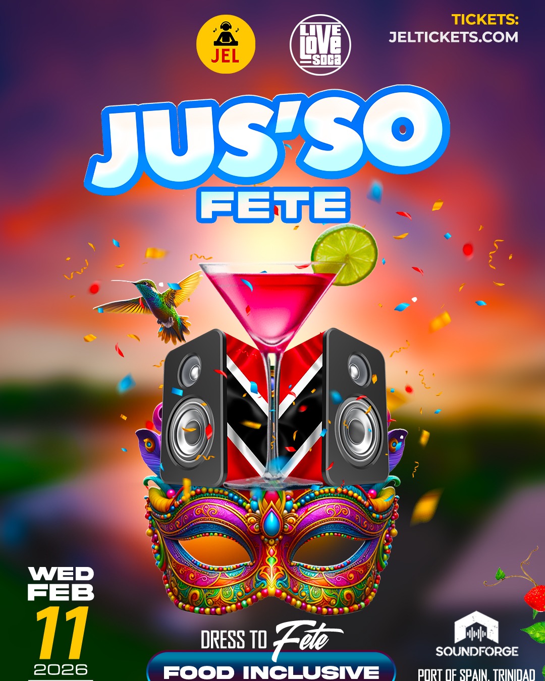 Jus'so Fete Trinidad 2026