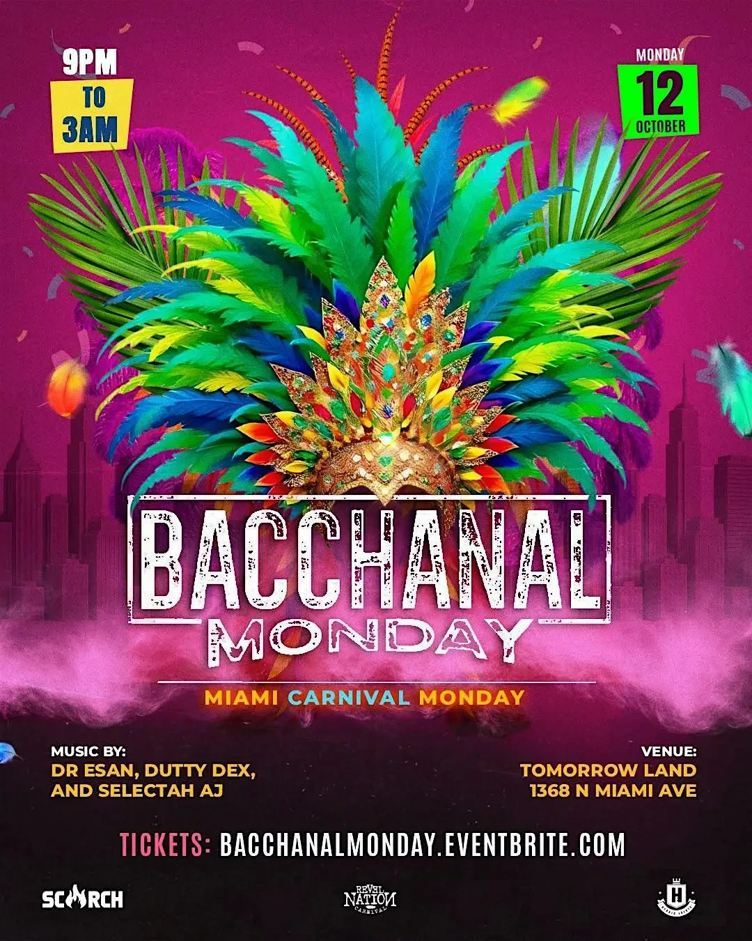 Bacchanal Monday: Scorch x Hybrid x Revel Nation Last Lap Event
