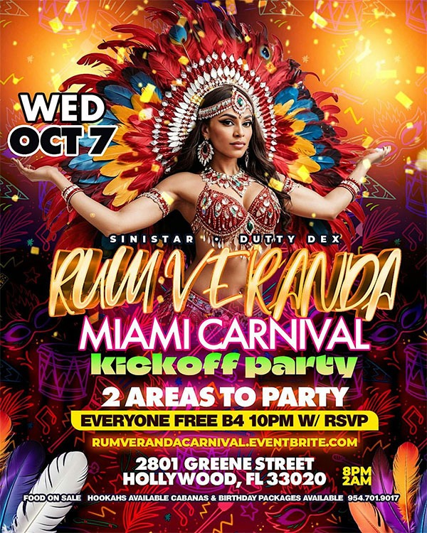 Rum Veranda - Miami Carnival 2026 Kick Off